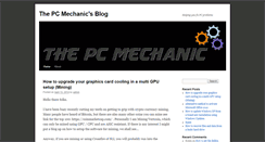 Desktop Screenshot of blog.thepcmechanic.org